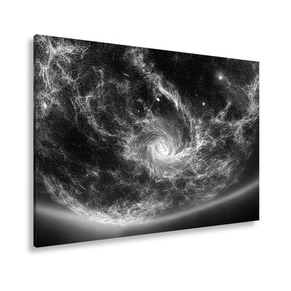 Leinwandbild Leuchtende Galaxie – Wirbelt durch das All XXL Wandbild - deyoli