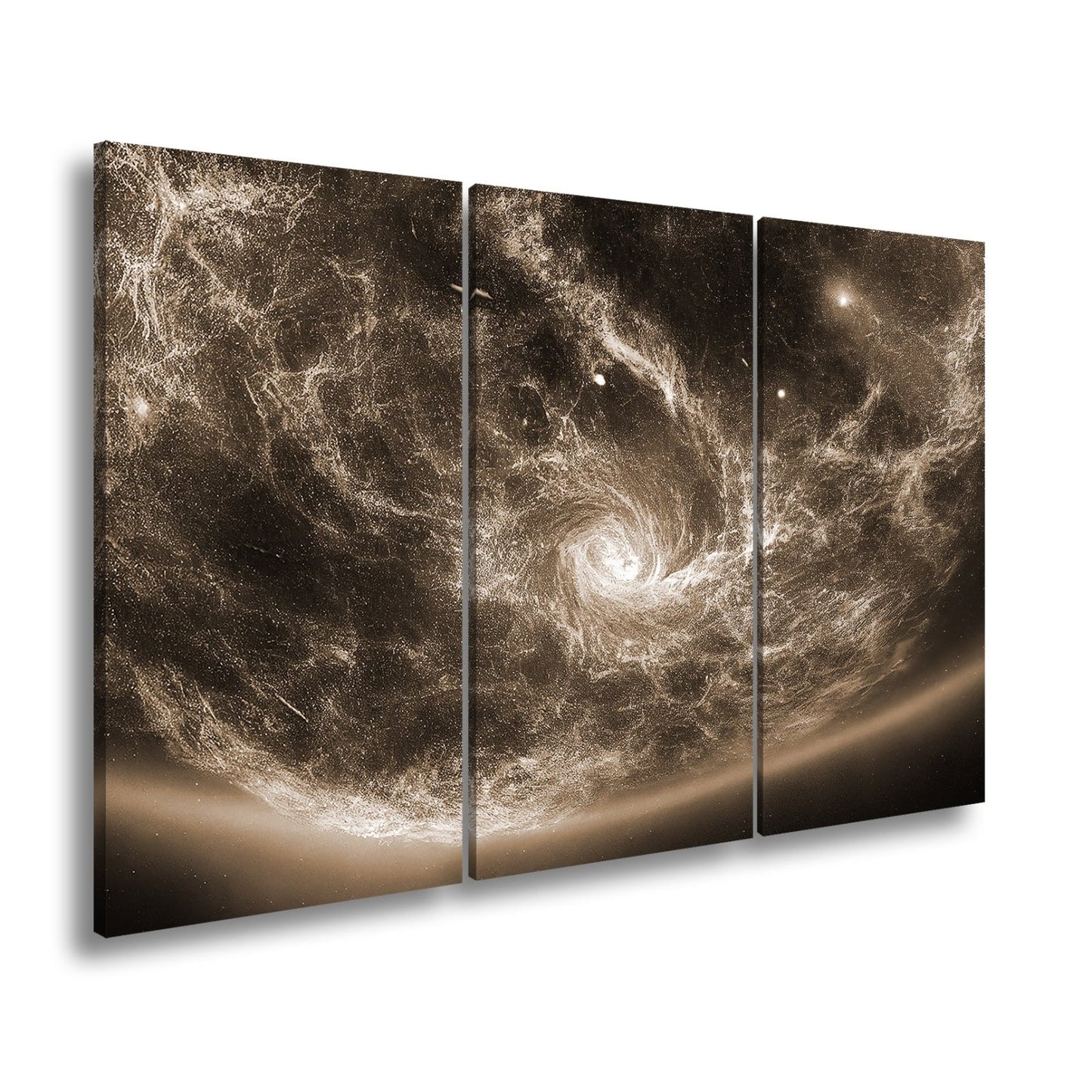 Leinwandbild Leuchtende Galaxie – Wirbelt durch das All XXL Wandbild - deyoli