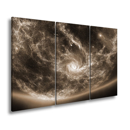 Leinwandbild Leuchtende Galaxie – Wirbelt durch das All XXL Wandbild - deyoli