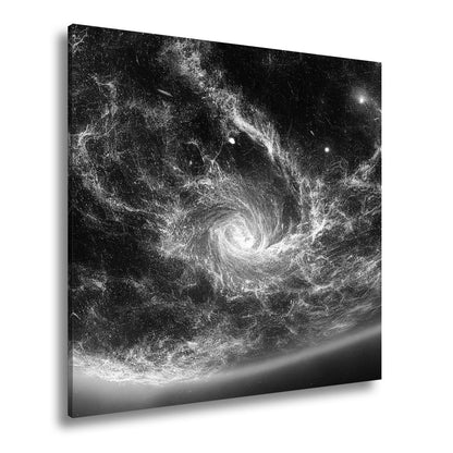 Leinwandbild Leuchtende Galaxie – Wirbelt durch das All XXL Wandbild - deyoli
