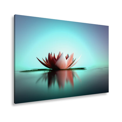 Leinwandbild Lotus im Morgenglühen – still, edel, vollkommen im Licht. - deyoli
