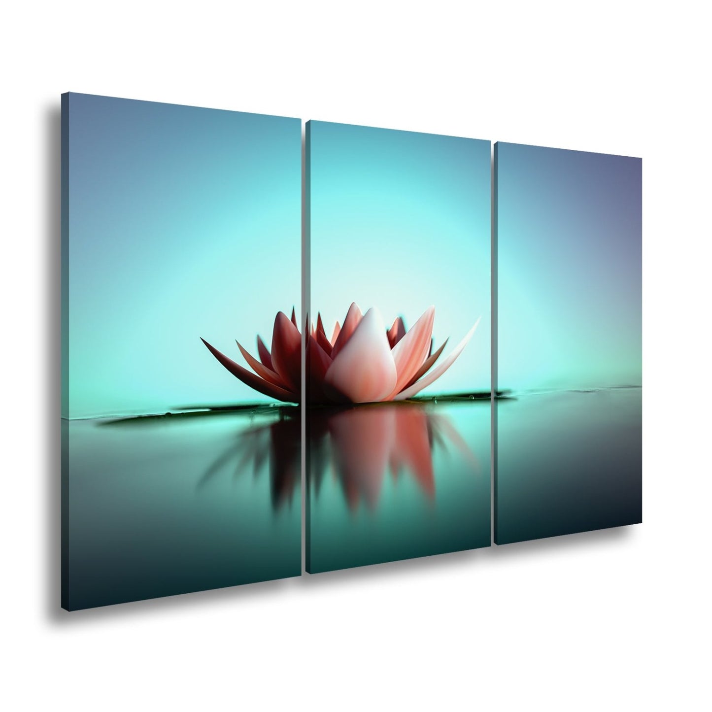 Leinwandbild Lotus im Morgenglühen – still, edel, vollkommen im Licht. - deyoli