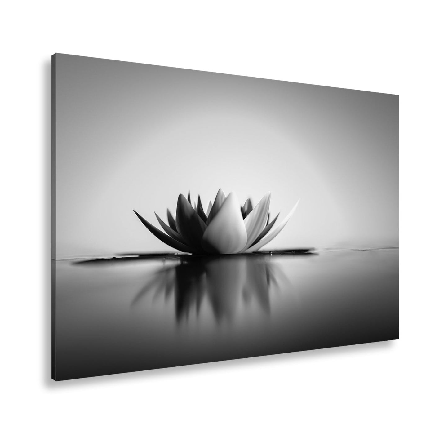 Leinwandbild Lotus im Morgenglühen – still, edel, vollkommen im Licht. - deyoli