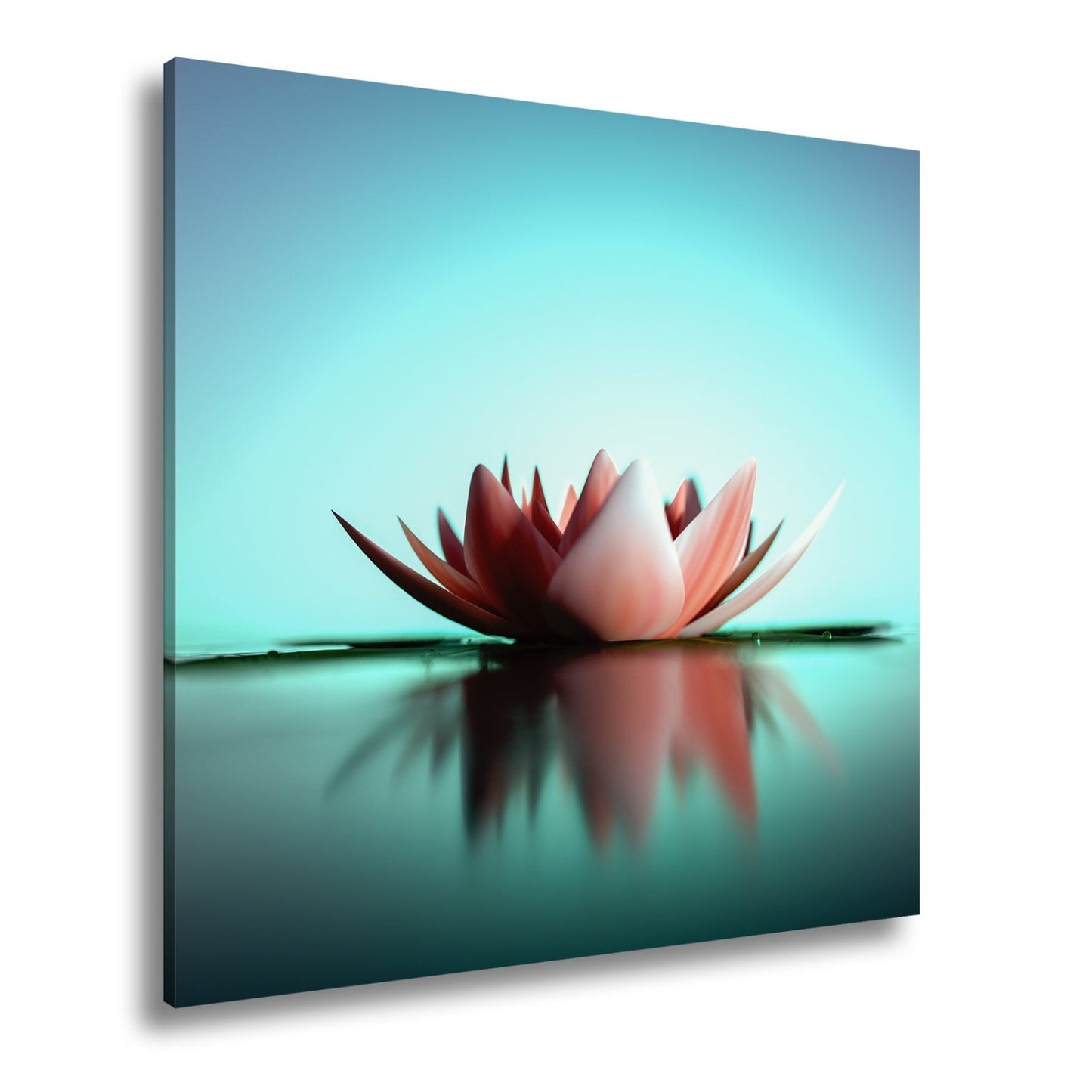 Leinwandbild Lotus im Morgenglühen – still, edel, vollkommen im Licht. - deyoli