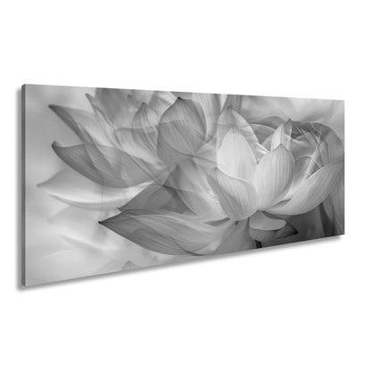 Leinwandbild Lotus im Nebeltraum – Blüten schweben in zartem Licht. - deyoli