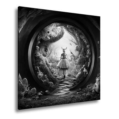 Leinwandbild Magischer Tunnel aus Fantasie, in dem Alice weiterträumt - deyoli