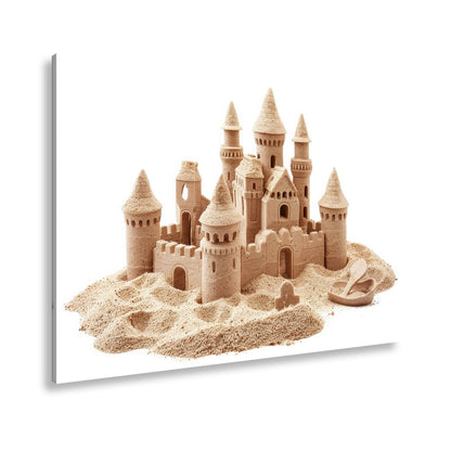 Leinwandbild Majestätische Sandburg – Fantasie in goldener Perfektion. - deyoli