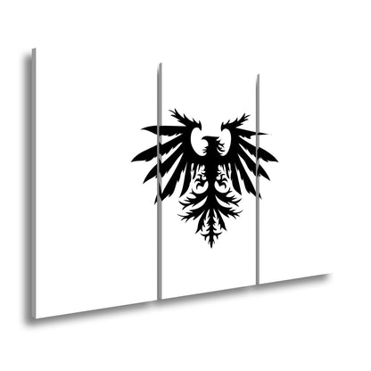 Leinwandbild Majestätischer Adler erhebt sich in kunstvoller Symmetrie. - deyoli