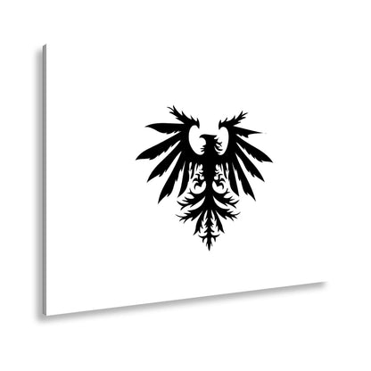 Leinwandbild Majestätischer Adler erhebt sich in kunstvoller Symmetrie. - deyoli