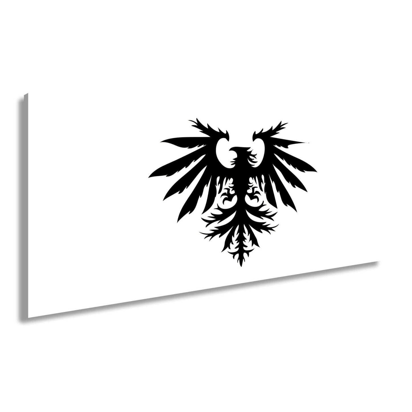 Leinwandbild Majestätischer Adler erhebt sich in kunstvoller Symmetrie. - deyoli