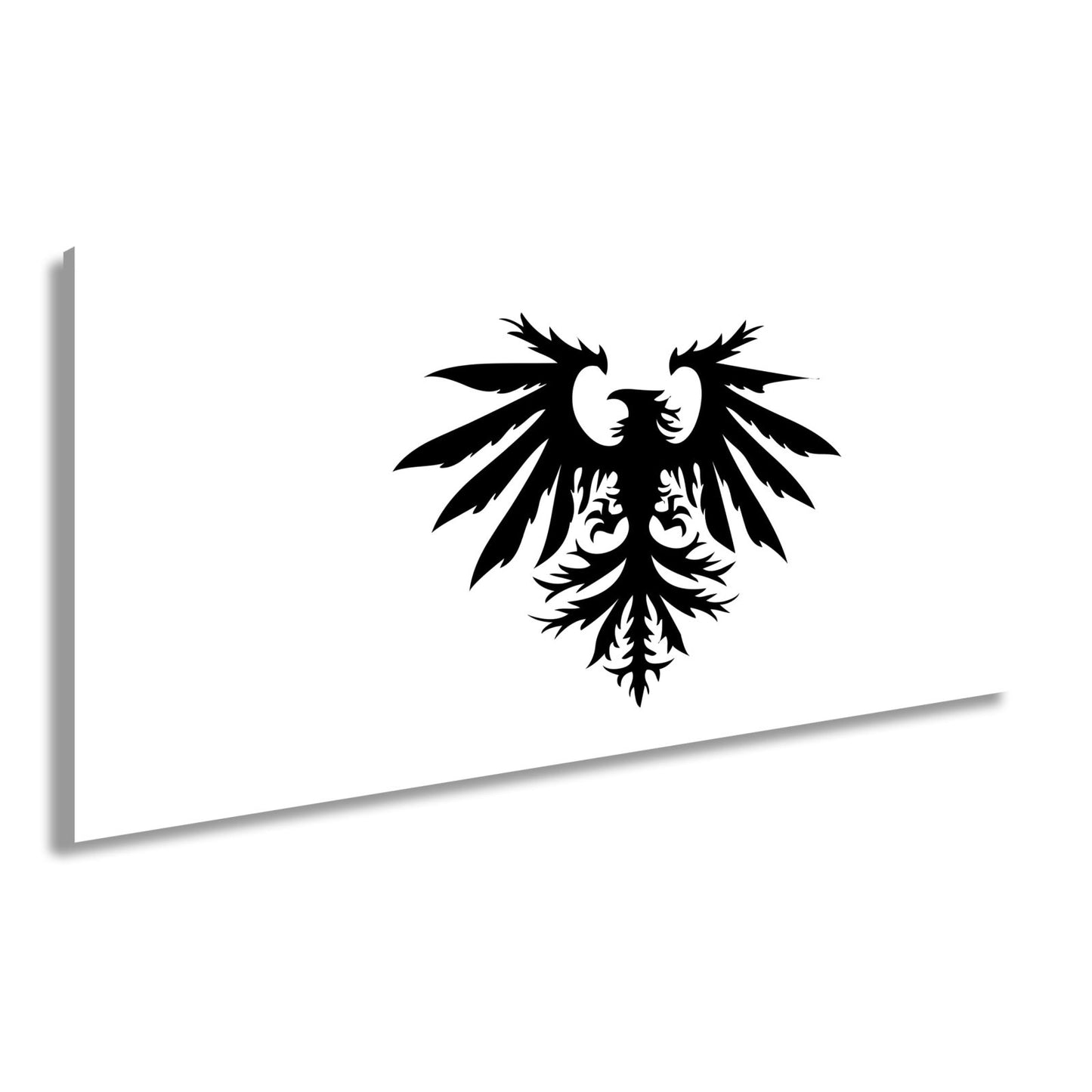 Leinwandbild Majestätischer Adler erhebt sich in kunstvoller Symmetrie. - deyoli