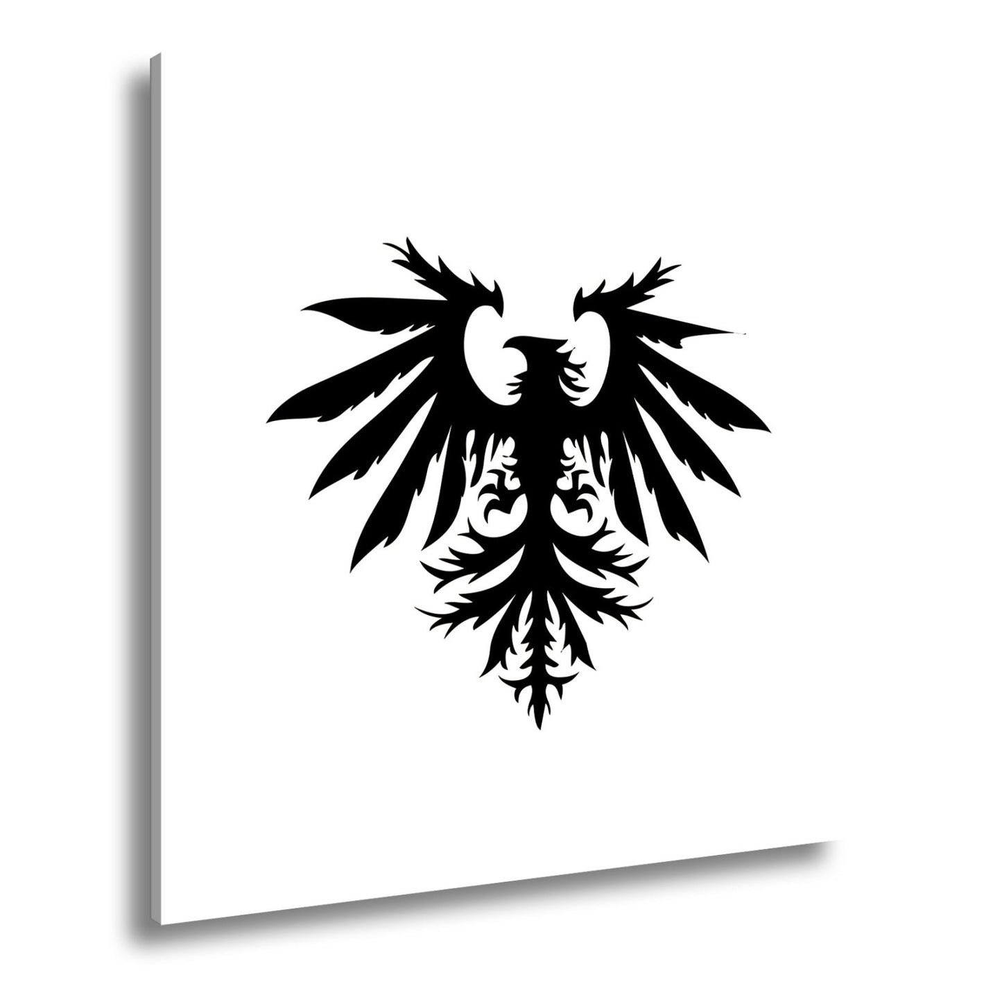 Leinwandbild Majestätischer Adler erhebt sich in kunstvoller Symmetrie. - deyoli