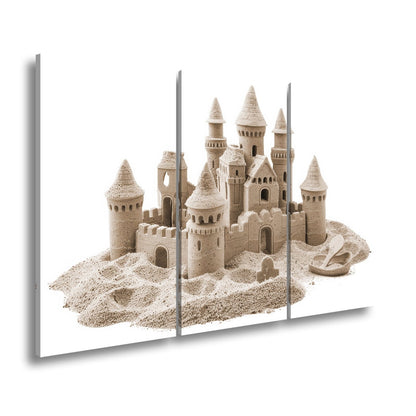 Leinwandbild Majestätische Sandburg – Fantasie in goldener Perfektion. - deyoli