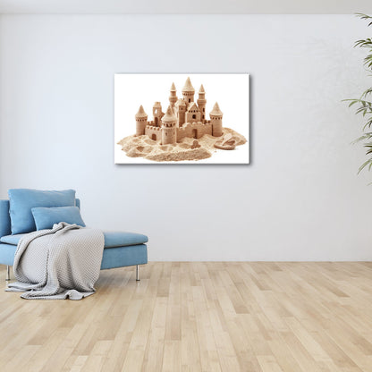 Leinwandbild Majestätische Sandburg – Fantasie in goldener Perfektion. - deyoli