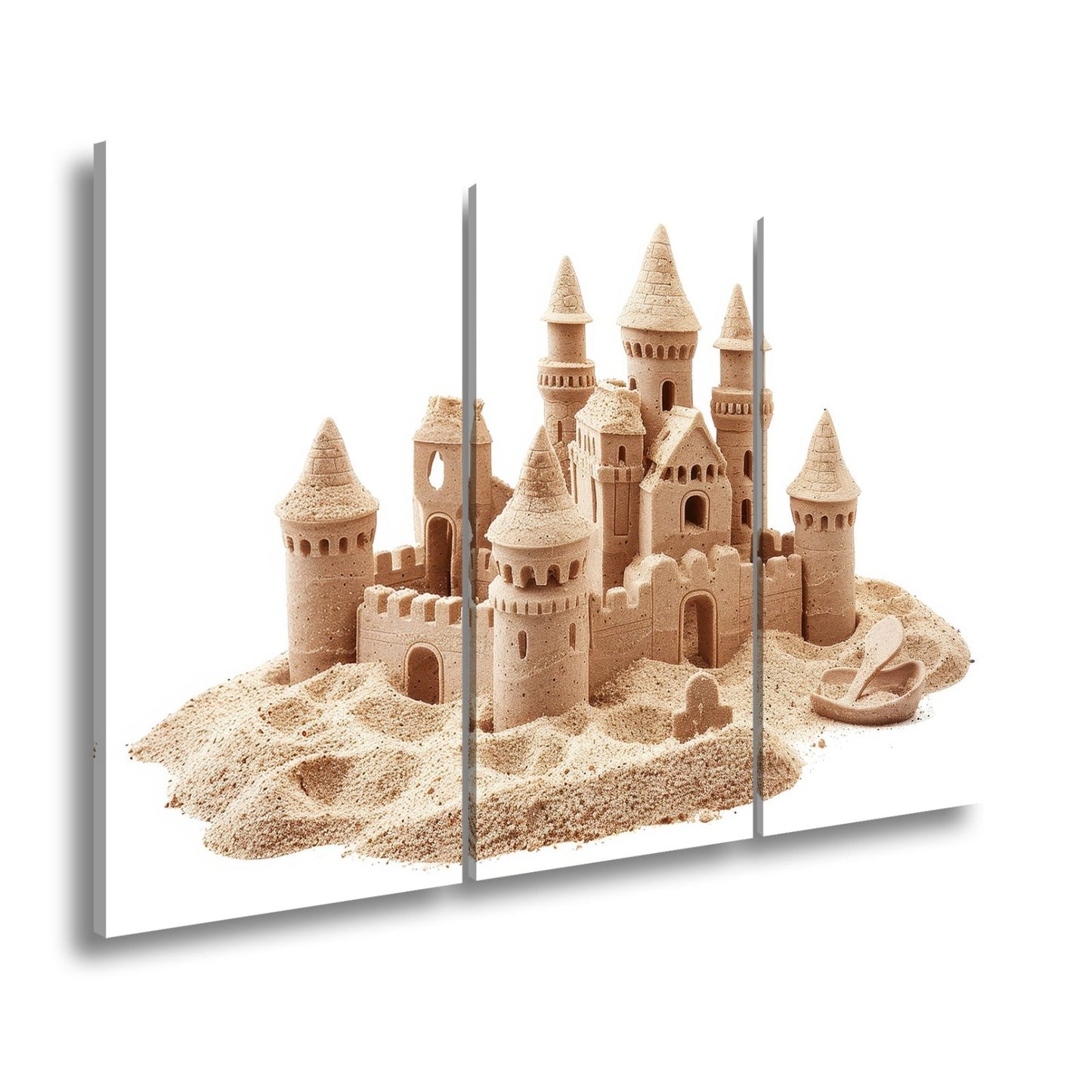 Leinwandbild Majestätische Sandburg – Fantasie in goldener Perfektion. - deyoli