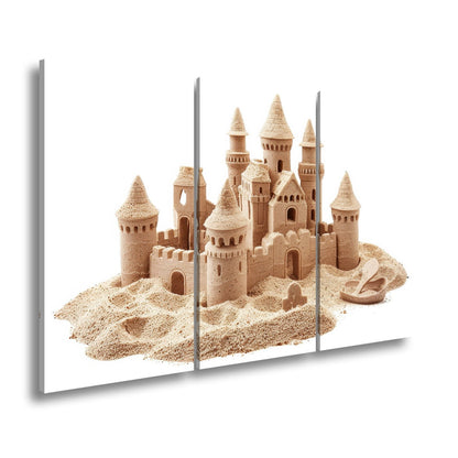 Leinwandbild Majestätische Sandburg – Fantasie in goldener Perfektion. - deyoli