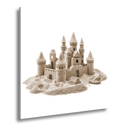 Leinwandbild Majestätische Sandburg – Fantasie in goldener Perfektion. - deyoli