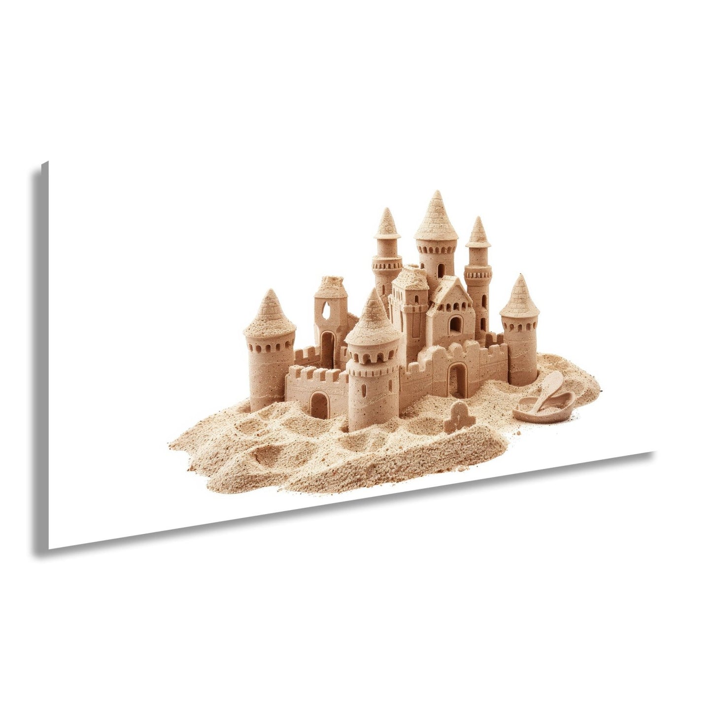 Leinwandbild Majestätische Sandburg – Fantasie in goldener Perfektion. - deyoli