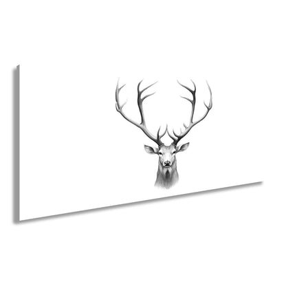 Leinwandbild Majestätischer Hirsch mit imposantem Geweih - deyoli