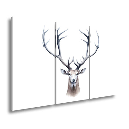 Leinwandbild Majestätischer Hirsch mit imposantem Geweih - deyoli