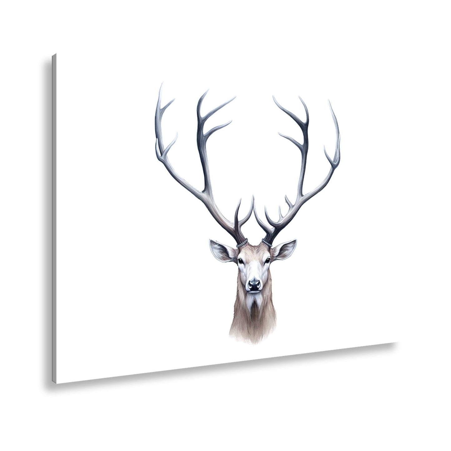 Leinwandbild Majestätischer Hirsch mit imposantem Geweih - deyoli