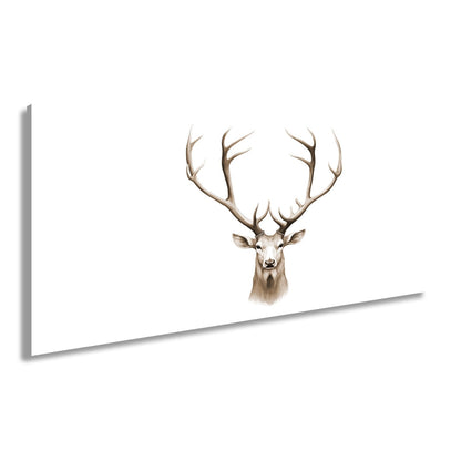 Leinwandbild Majestätischer Hirsch mit imposantem Geweih - deyoli