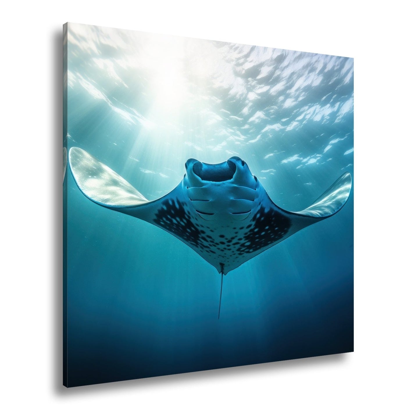 Leinwandbild Manta XXL – Majestätischer Gleiter durch Licht & Tiefe - deyoli