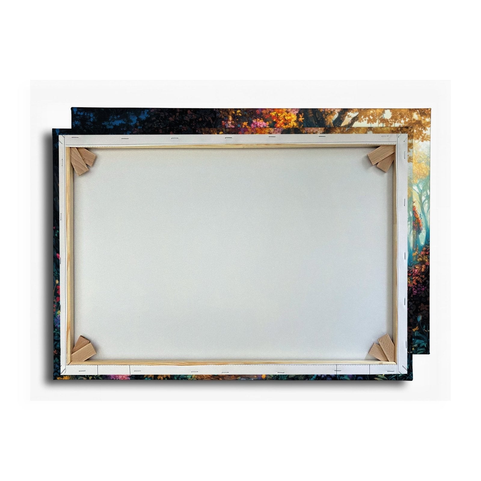 Leinwandbild Märchenhafte Waldteestunde in einem blühenden Zaubergarten - deyoli