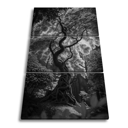 Leinwandbild Märchenhafter Baum – Leuchtender Fantasiewald XXL - deyoli
