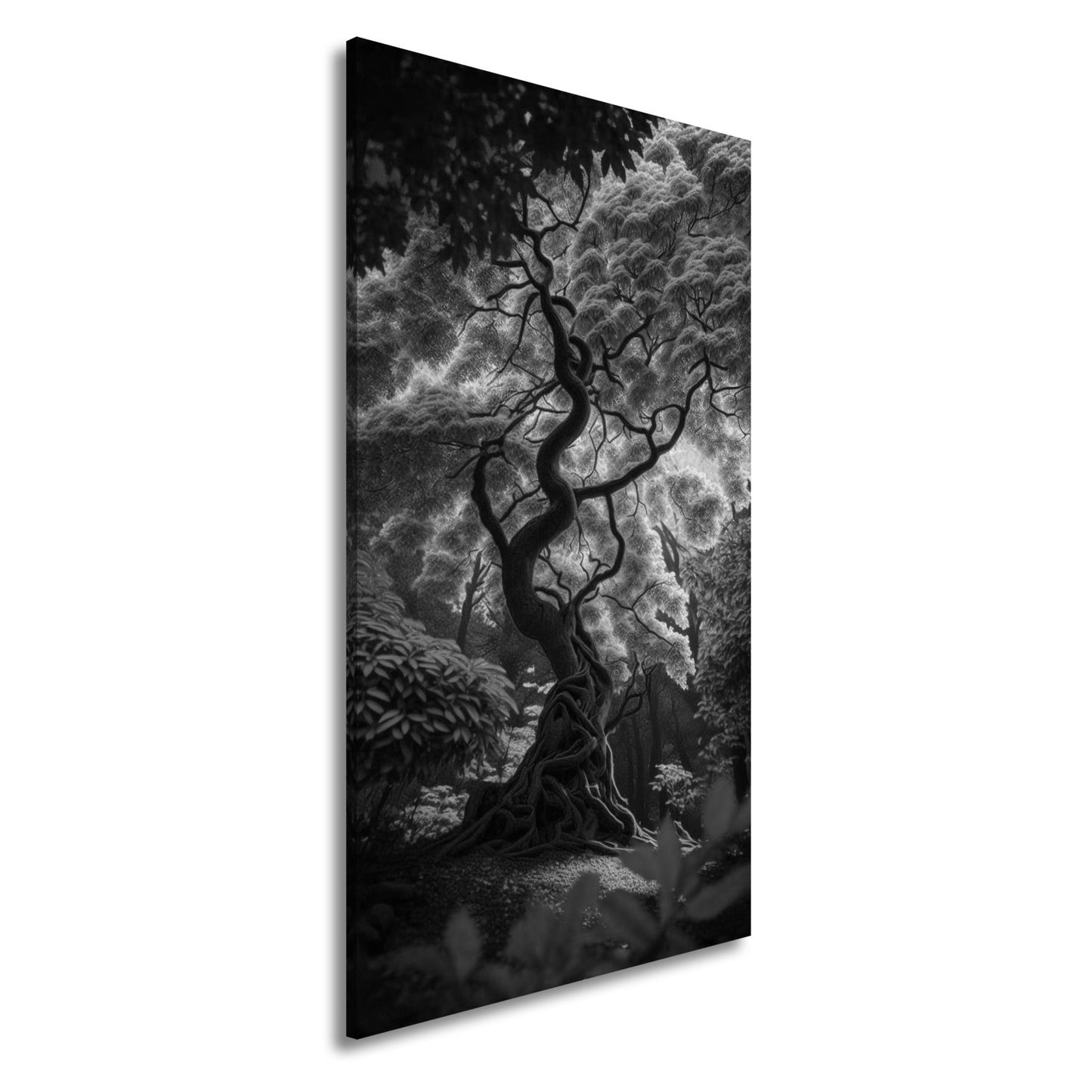 Leinwandbild Märchenhafter Baum – Leuchtender Fantasiewald XXL - deyoli