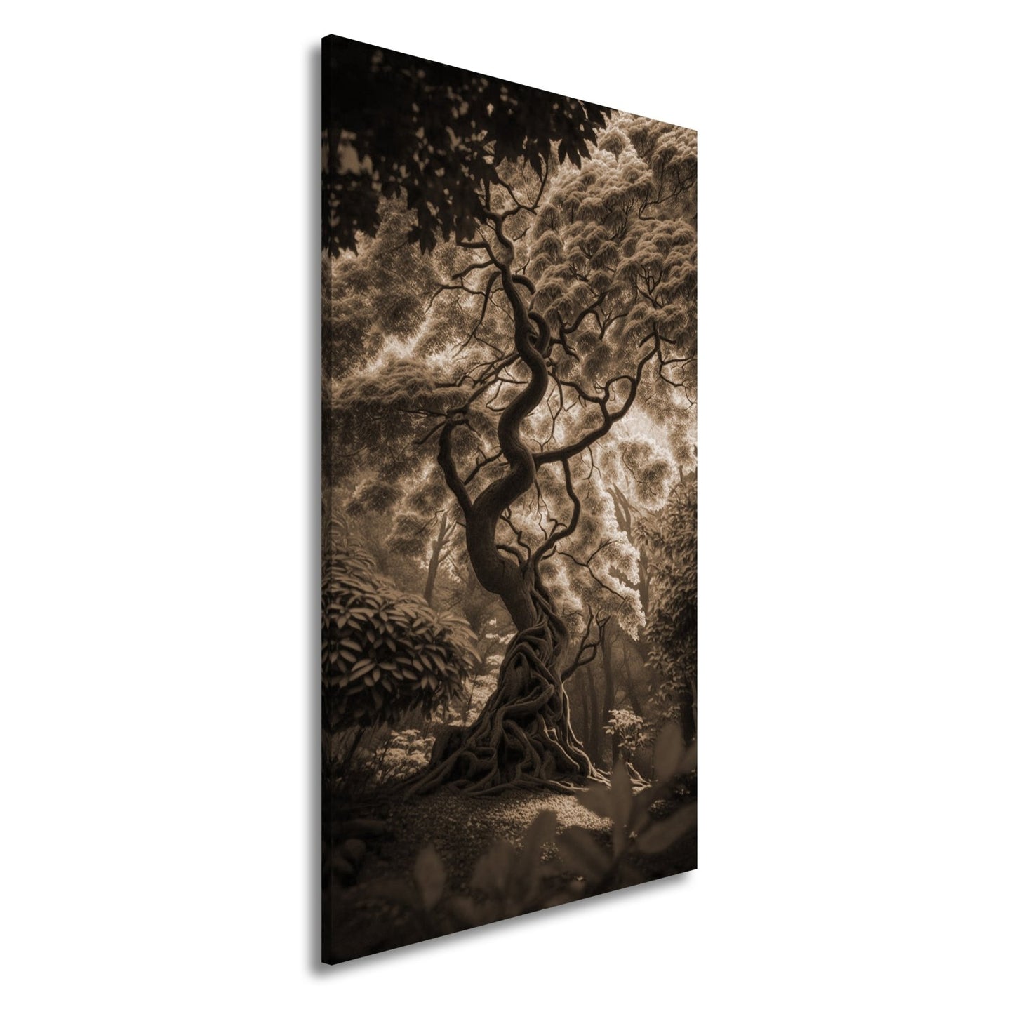 Leinwandbild Märchenhafter Baum – Leuchtender Fantasiewald XXL - deyoli