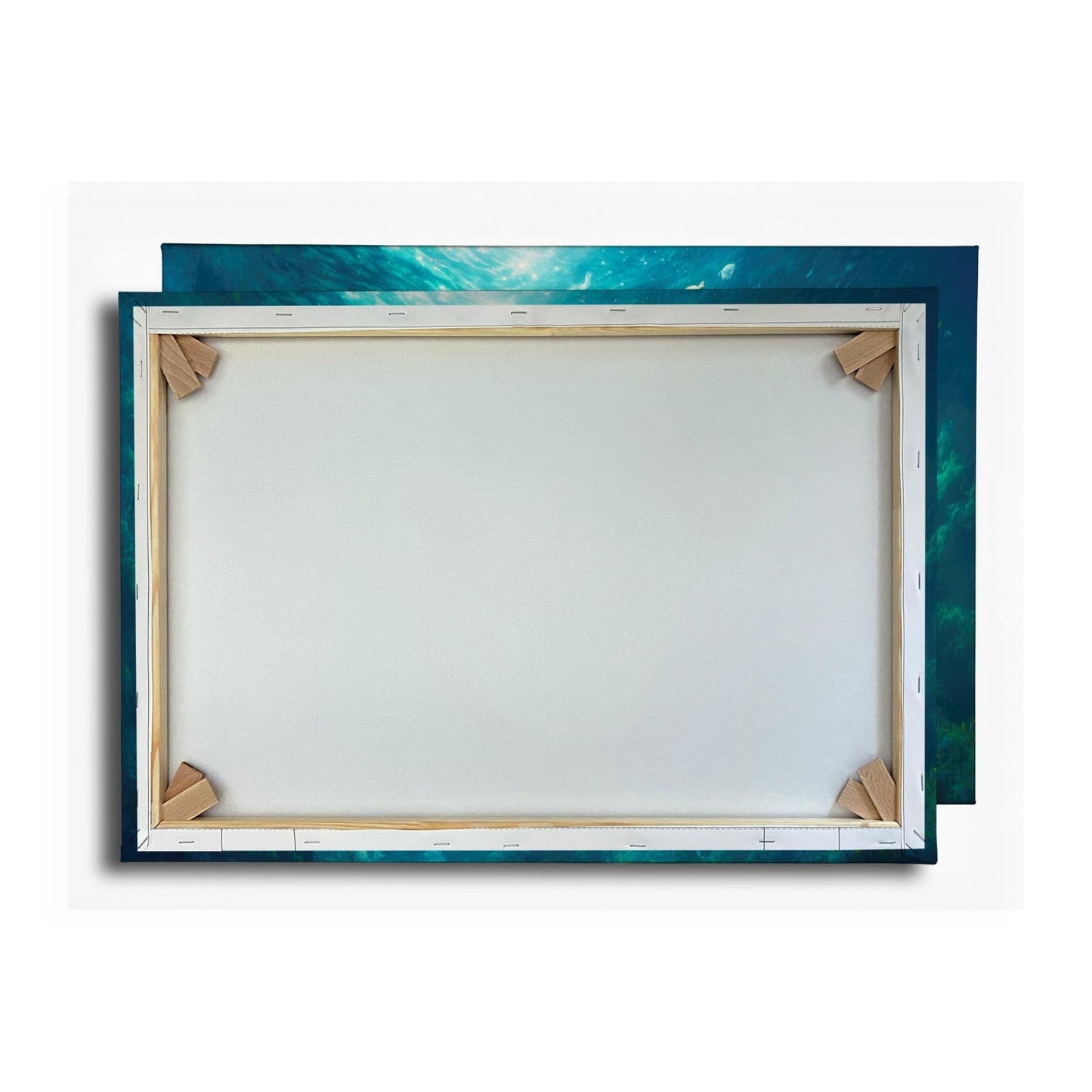 Leinwandbild Meerjungfrau im schimmernden blauen Licht XXL – Fantasy Wandbild - deyoli