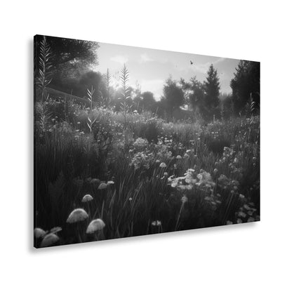 Leinwandbild Morgentanz der Wildblumen im goldenen Licht. - deyoli