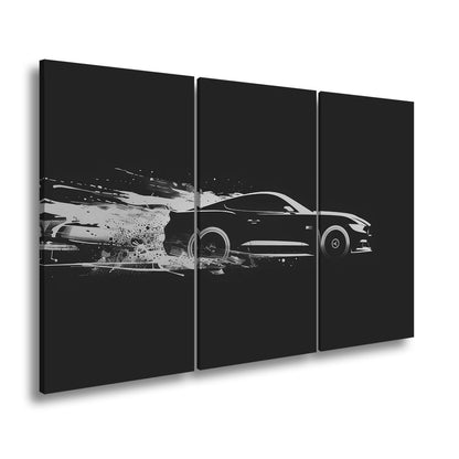 Leinwandbild Muscle Car – Stylisierte Speed - Explosion in Bewegung XXL - deyoli