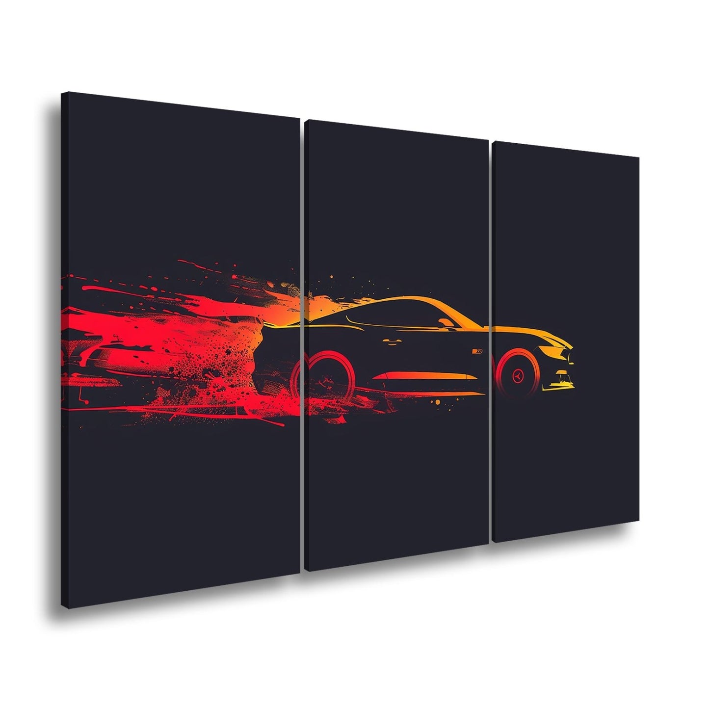 Leinwandbild Muscle Car – Stylisierte Speed - Explosion in Bewegung XXL - deyoli