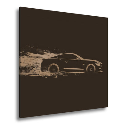 Leinwandbild Muscle Car – Stylisierte Speed - Explosion in Bewegung XXL - deyoli