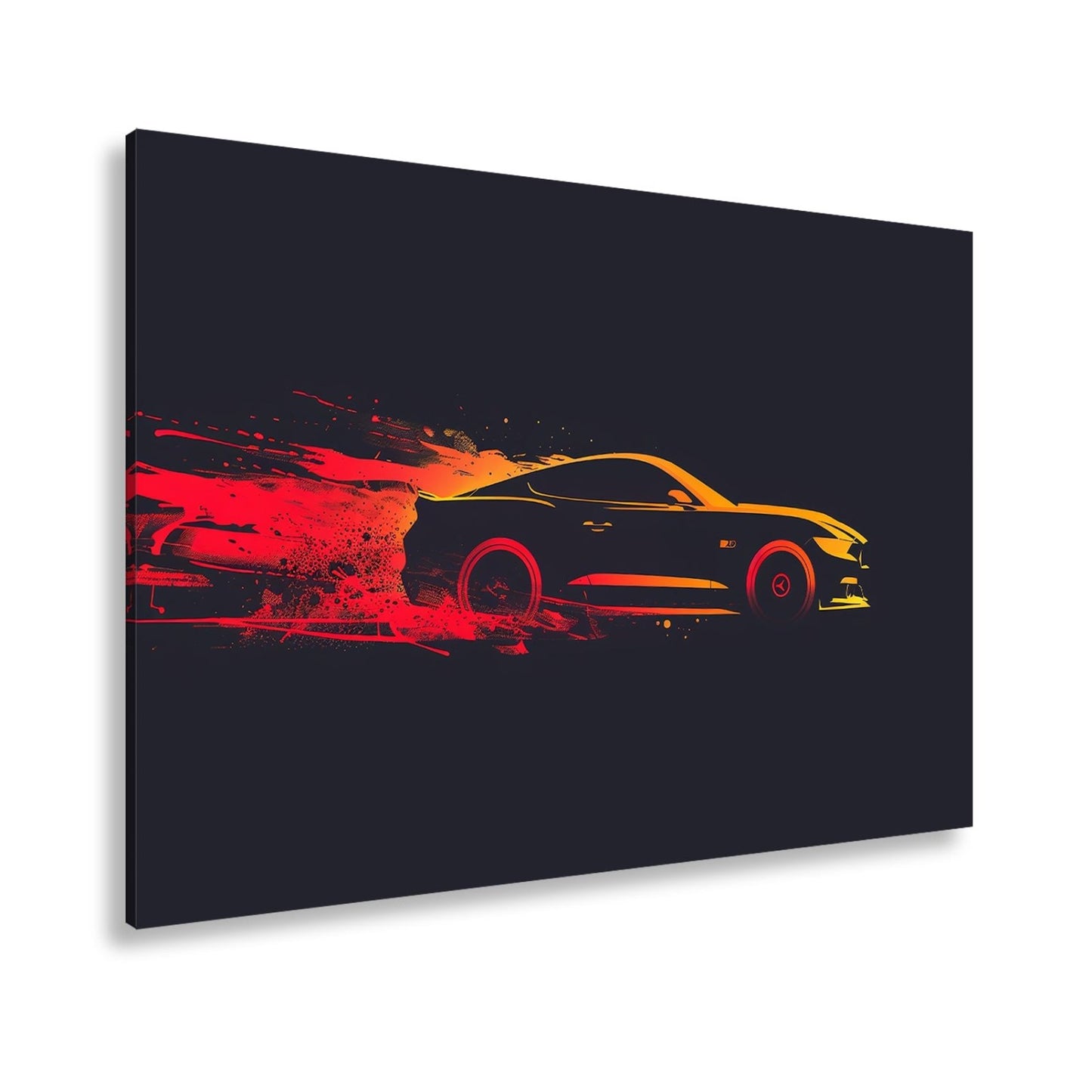 Leinwandbild Muscle Car – Stylisierte Speed - Explosion in Bewegung XXL - deyoli