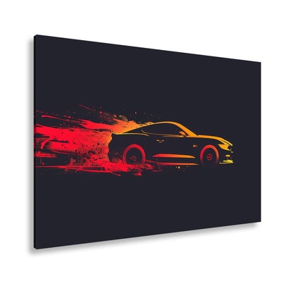 Leinwandbild Muscle Car – Stylisierte Speed - Explosion in Bewegung XXL - deyoli