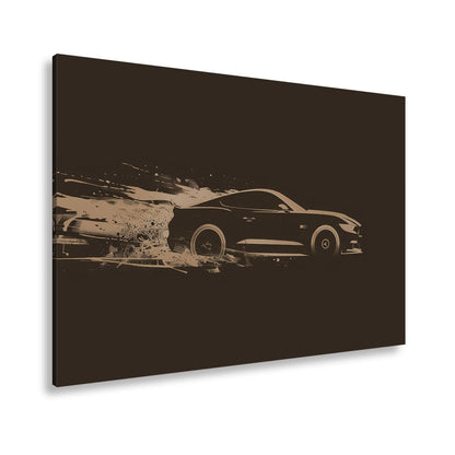 Leinwandbild Muscle Car – Stylisierte Speed - Explosion in Bewegung XXL - deyoli