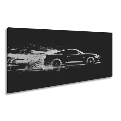 Leinwandbild Muscle Car – Stylisierte Speed - Explosion in Bewegung XXL - deyoli