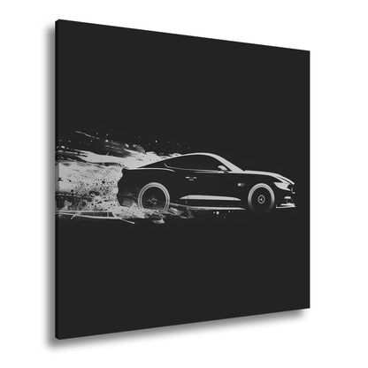 Leinwandbild Muscle Car – Stylisierte Speed - Explosion in Bewegung XXL - deyoli