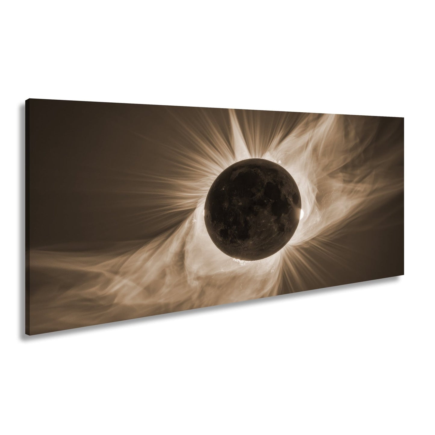 Leinwandbild Mystische Sonnenfinsternis im Feuerkleid der Korona - deyoli