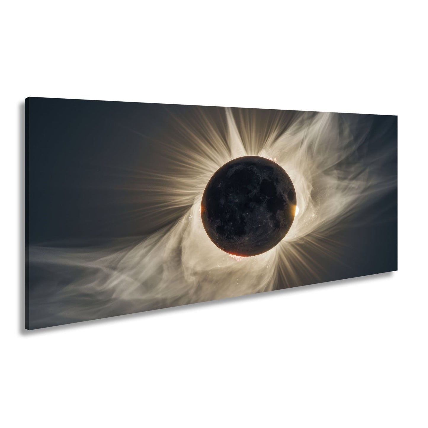 Leinwandbild Mystische Sonnenfinsternis im Feuerkleid der Korona - deyoli