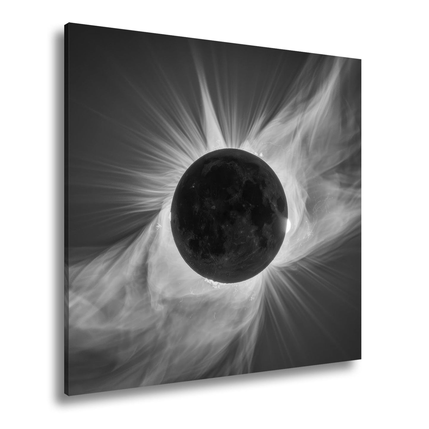 Leinwandbild Mystische Sonnenfinsternis im Feuerkleid der Korona - deyoli