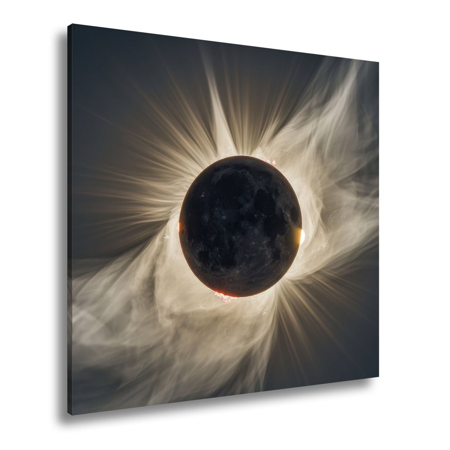 Leinwandbild Mystische Sonnenfinsternis im Feuerkleid der Korona - deyoli