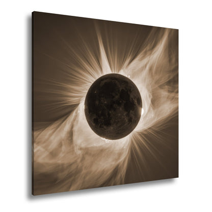 Leinwandbild Mystische Sonnenfinsternis im Feuerkleid der Korona - deyoli
