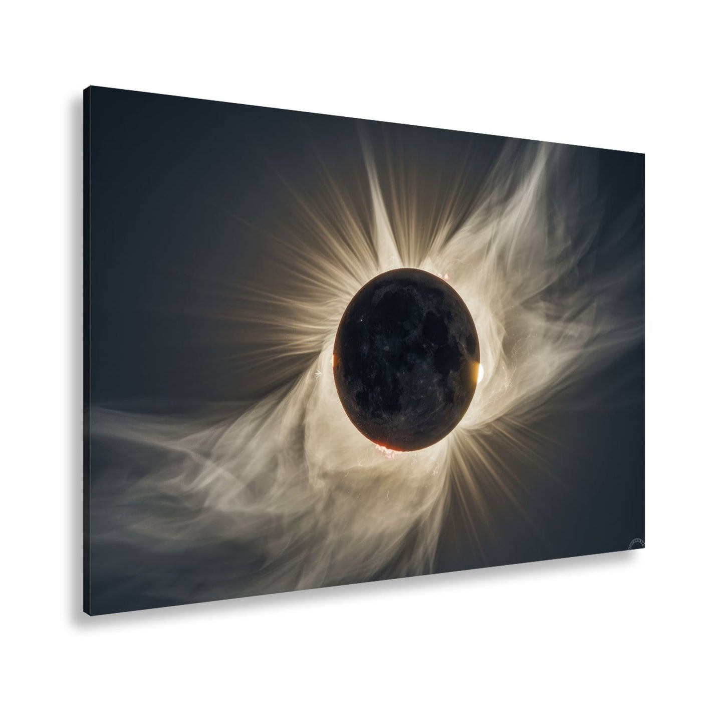 Leinwandbild Mystische Sonnenfinsternis im Feuerkleid der Korona - deyoli
