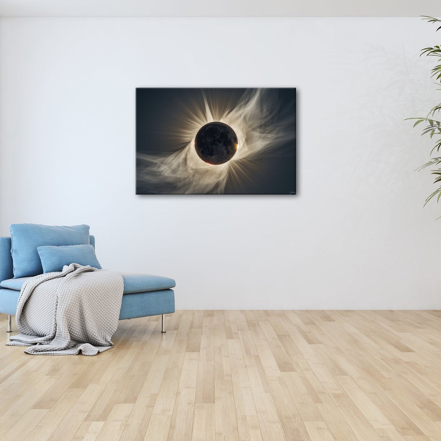Leinwandbild Mystische Sonnenfinsternis im Feuerkleid der Korona - deyoli
