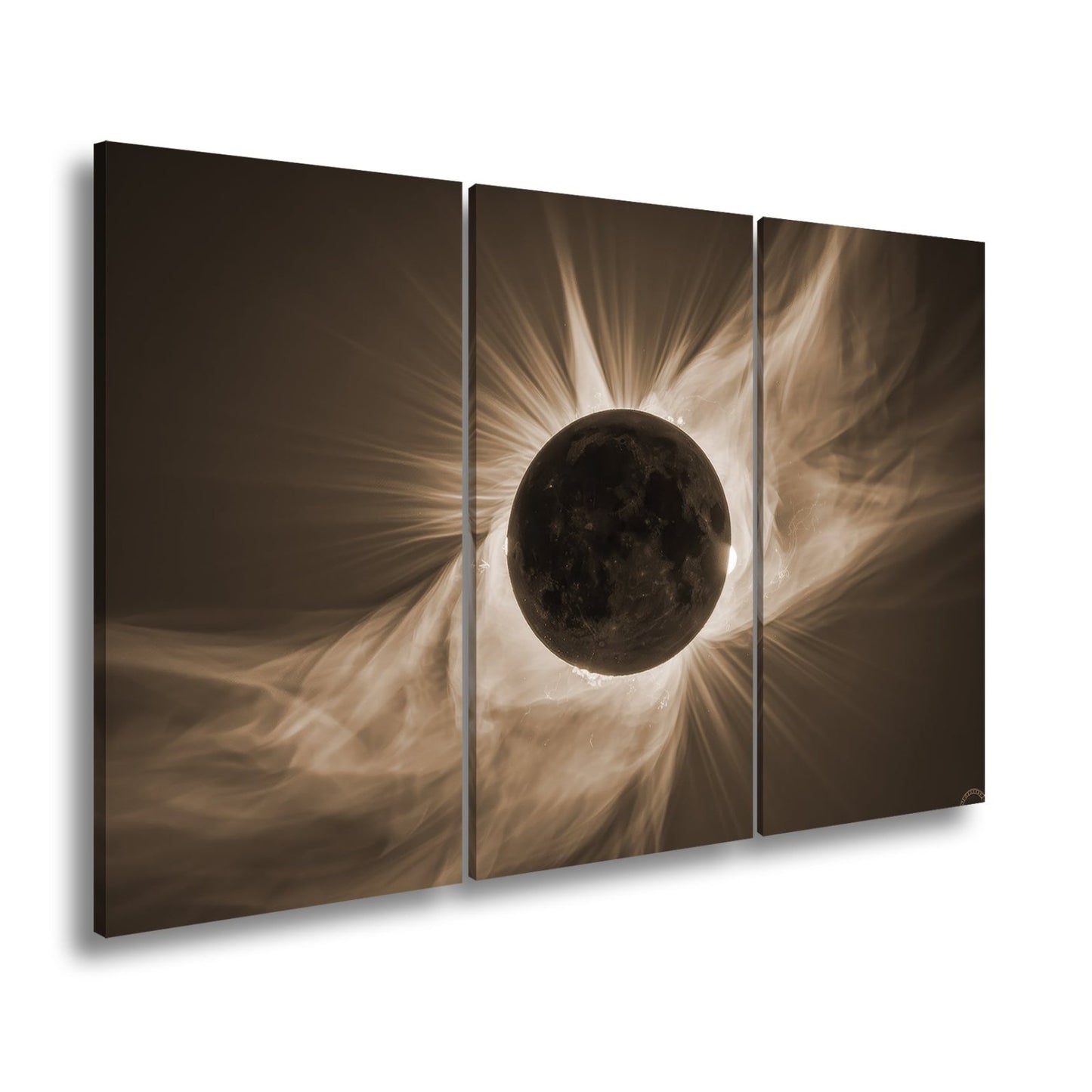 Leinwandbild Mystische Sonnenfinsternis im Feuerkleid der Korona - deyoli
