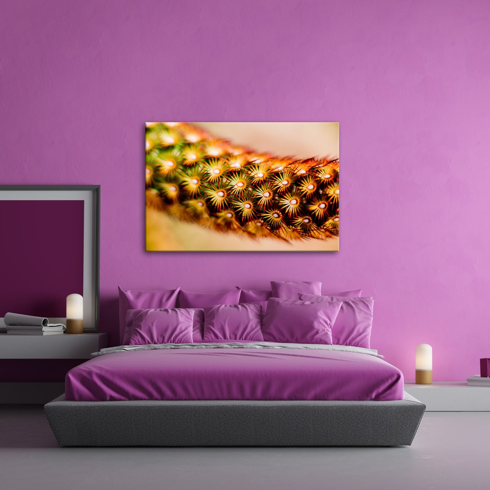 Leinwandbild Natur XXL – Makrozauber Leuchtende Dornen & Naturdetails - deyoli